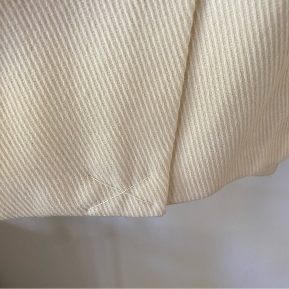 NWT Marvin Wool Coat Cream Size 2x Faux Fur Collar - Picture 7 of 12